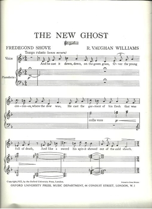 Picture of The New Ghost, Ralph Vaughan Williams, vocal solo 