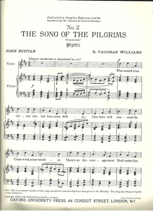 Picture of The Song of the Pilgrims, No. 2 from Seven Songs from Pilgrim's Progress, R. Vaughan Williams, medium voice solo