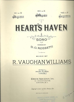 Picture of Heart's Haven, R. Vaughan Williams, medium voice solo, key of E