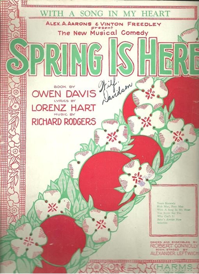 Picture of With a Song in My Heart, from "Spring is Here", Rodgers & Hart