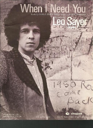 Picture of When I Need You, Carole Bayer Sager & Albert Hammond, recorded by Leo Sayer
