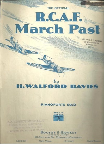 Picture of R.C.A.F. March Past (RCAF March Past), H. Walford Davies, piano solo