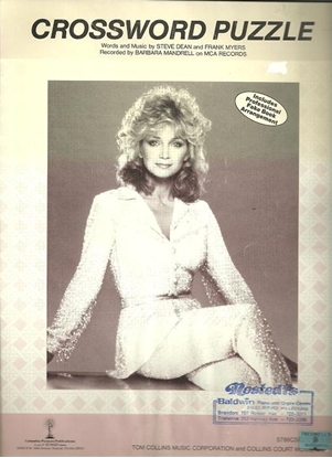 Picture of Crossword Puzzle, Steve Dean & Frank Myers, recorded by Barbara Mandrell