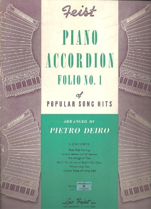 Picture of Feist Piano Accordion Folio No. 1, arr. Pietro Deiro
