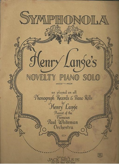 Picture of Symphonola, Henry Lange, piano solo