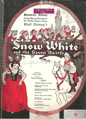 Picture of Snow White and the Seven Dwarfs, from the Walt Disney movie, songbook