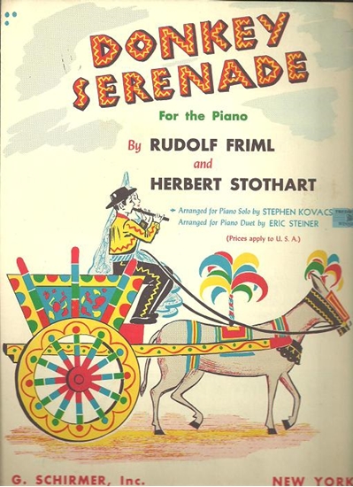 Picture of Donkey Serenade, Rudolph Friml, arr. for piano solo by Stephen Kovacs