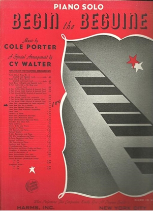 Picture of Begin the Beguine, Cole Porter, arr. Cy Walter for piano solo
