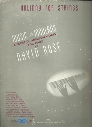 Picture of Holiday for Strings, David Rose, piano solo