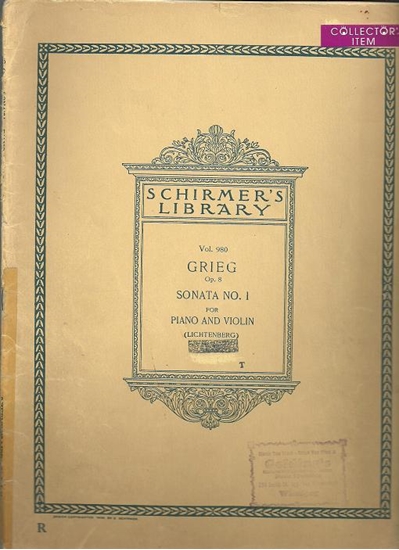 Picture of Violin Sonata No. 1 Opus 8, E. Grieg, ed. Leopold Lichtenberg