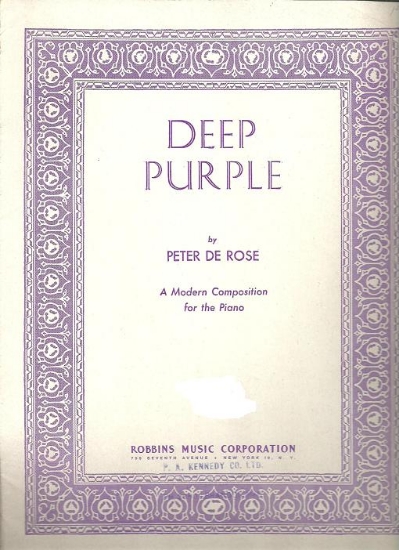 Picture of Deep Purple, Peter De Rose, arr. Domenico Savino, piano solo 