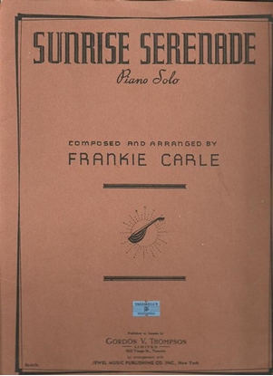 Picture of Sunrise Serenade, Frankie Carle, piano solo 