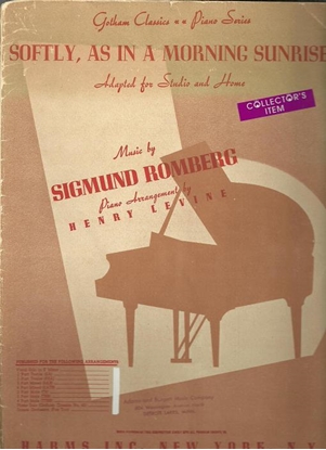 Picture of Softly as in a Morning Sunrise, Sigmund Romberg, arr. Henry Levine, piano solo