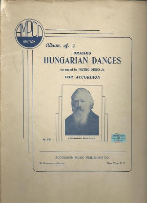 Picture of Hungarian Dances, Johannes Brahms, arr. Pietro Deiro, accordion solo