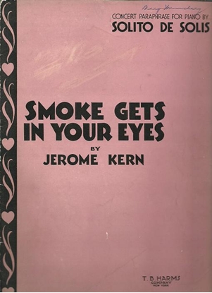 Picture of Smoke Gets in Your Eyes, Jerome Kern, transc. for piano solo Solito de Solis