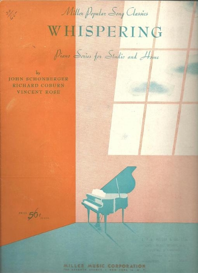 Picture of Whispering, John Schonberger/ Richard Coburn/ Vincent Rose, arr. Domenico Savino for piano solo