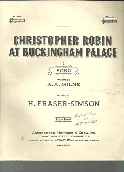 Picture of Christopher Robin at Buckingham Palace, high voice solo in Bb, A. A. Milne & H. Fraser-Simson