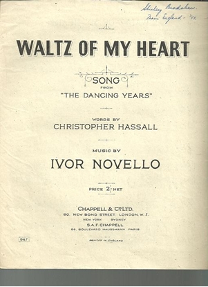 Picture of Waltz of My Heart, from "The Dancing Years", Christopher Hassall & Ivor Novello