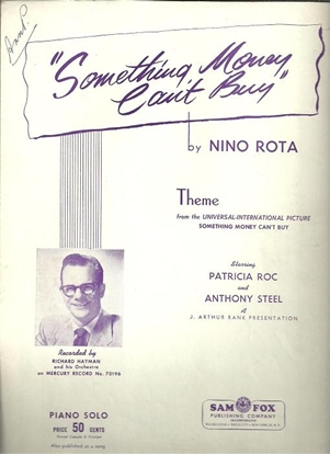Picture of Something Money Can't Buy, movie title song, Nino Rota, piano solo 