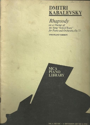 Picture of Dmitri Kabalevsky, Rhapsody Op. 75, piano duo