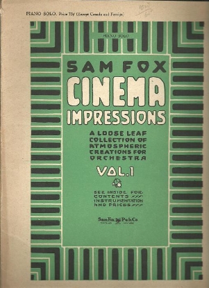 Picture of Sam Fox Cinema Impressions Vol. 1, J. S. Zamecnik, piano solo