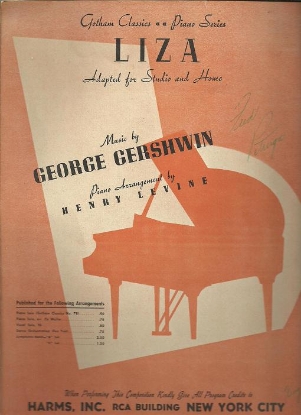 Picture of Liza, George Gershwin, arr. Henry Levine