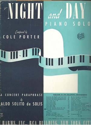Picture of Night and Day, Cole Porter, piano solo concert paraphrase by Aldo Solito de Solis