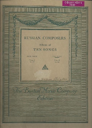 Picture of Russian Composers, Album of Ten Songs Vol 2, low voice