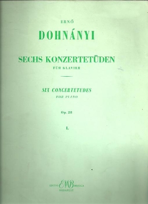 Picture of Six Concert Etudes Op. 28 Book 1, Erno Dohnanyi, piano solo 