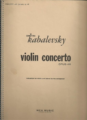 Picture of Violin Concerto Op.48, Dimitri Kabalevsky, violin/piano