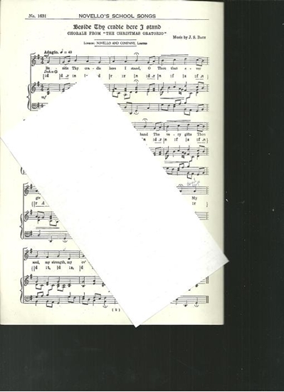 Picture of Beside Thy Cradle Here I Stand, J. S. Bach, unison octavo vocal solo