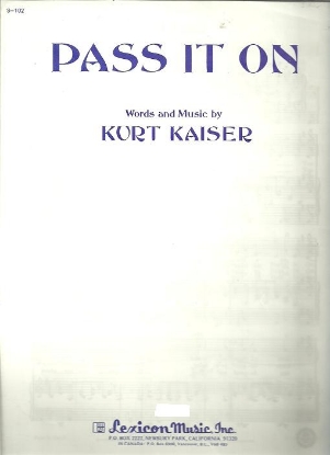 Picture of Pass it On, Kurt Kaiser