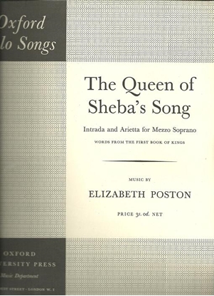 Picture of The Queen of Sheba's Song, Intrada & Arietta for Mezzo Soprano, Elizabeth Poston