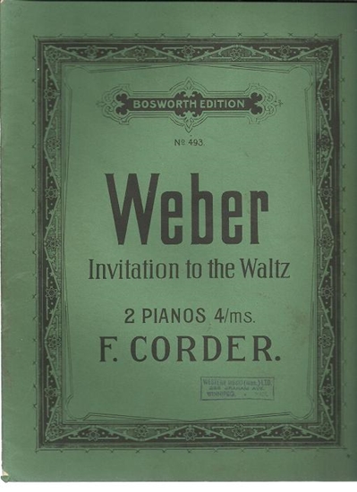 Picture of Invitation to the Waltz, Carl Maria von Weber, piano duo