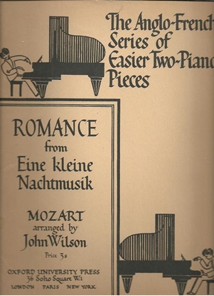 Picture of Romance from Eine Kleine Nachtmusik, W. A. Mozart, arr. John Wilson, piano duo