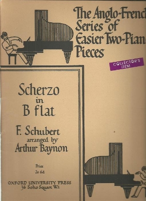 Picture of Scherzo in Bb, F. Schubert, arr. Arthur Baynon, piano duo