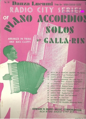 Picture of Danza Lucumi, Ernesto Lecuona, arr. for accordion by A. Galla-Rini