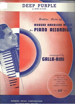 Picture of Deep Purple, Peter De Rose, arr. for accordion by A. Galla-Rini