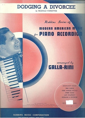 Picture of Dodging a Divorcee, Reginald Foresythe, arr. A. Galla-Rini, accordion solo