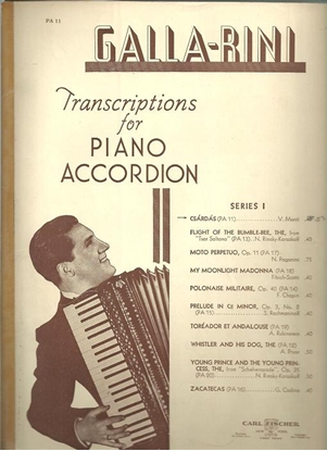 Picture of Csardas, V. Monti, arr. Galla-Rini, accordion solo