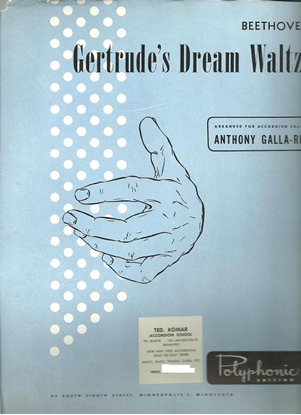 Picture of Gertrude's Dream Waltz, Beethoven, arr. A. Galla-Rini for accordion solo