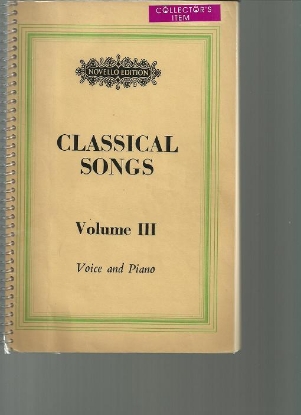 Picture of Novello Edition Classical Songs Volume 3