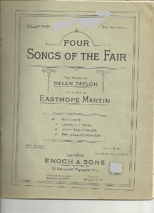 Picture of Four Songs of the Fair, Easthope Martin & Helen Taylor, low voice 
