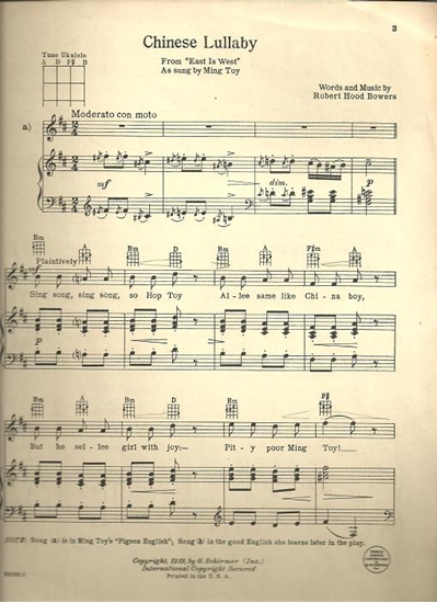 Picture of Chinese Lullaby, from "East is West", Robert Hood Bowers, high voice solo
