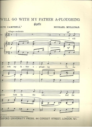 Picture of I Will Go With My Father A-Ploughing, Joseph Campbell & Michael Mullinar, high voice solo 