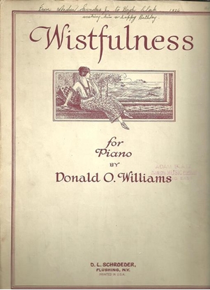 Picture of Wistfulness, Donald O. Williams, piano solo 
