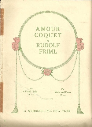 Picture of Amour Coquet(Vagrant Love), Rudolph Friml, piano solo