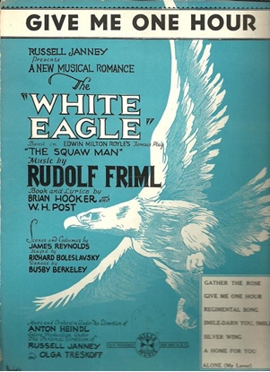 Picture of Give Me One Hour, from the musical "The White Eagle", Rudolph Friml