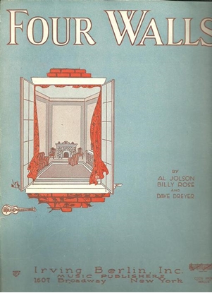 Picture of Four Walls, Al Jolson/ Billy Rose/ Dave Dreyer