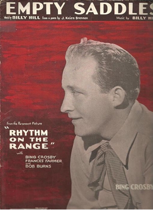 Picture of Empty Saddles, from movie "Rhythm on the Range", Billy Hill, recorded by Bing Crosby